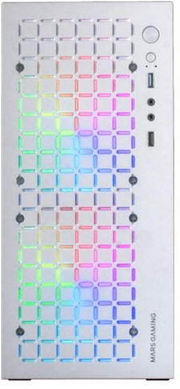 Mars Gaming MC-COREW - Micro-ATX Behuizing - Gehard glas - Wit