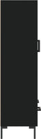 vidaXL - Hoge - kast - 69,5x31x115 - cm - bewerkt - hout - zwart