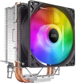 Mars Gaming MCPUARGB - CPU Koeler - 130W TDP - 4 pins PWM - Socket 775/1150/1151/1155/1156/AM2/AM2+/AM3/AM3+/AM4/AM5/FM1/FM2 - Geluidssterkte 9-26 dB(A)