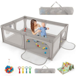 Coast babybox - 50 ballen - 206 x 147 cm - grijs