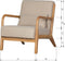 WOOOD Mark Fauteuil - Stof - Naturel - 75x67x82