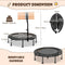 Coast Mini Trampoline - Verstelbare Handgreep 99-126cm - Tot 100kg - Ø117cm - Oranje