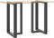 vidaXL - Bartafelpoten - 2 - st - T-vormig - 60x35x(90-91) - cm - staal - antraciet