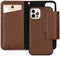 Selencia Hoesje Geschikt voor iPhone 12 Pro / 12 Hoesje Met Pasjeshouder - Selencia Surya 2-in-1 Uitneembare Vegan Lederen Bookcase - Bruin