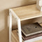 SoBuy FWT63-N - Bureau - Houtcomposite met Opbergruimte - Naturel