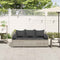 vidaXL - Tuinbank - 3-zits - met - kussens - poly - rattan - lichtgrijs
