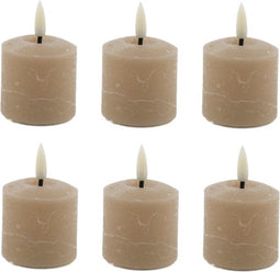 led mini kaarsjes sand- 6 stuks
