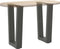 vidaXL - Eettafelpoten - 2 - st - V-vormig - 38x(42-43,3) - cm - staal - antraciet