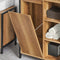 SoBuy BZR65-PF - Smalle Badkamer Opbergkast - Vrijstaand met Uitneembare Wasmand - Bruin - 60x30x90 cm