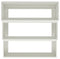 vidaXL - Tuinplanter - 3-laags - 90x90x35 - cm - Wit - Staal