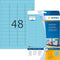 Herma 4368 - Etiketten A4 45.7x21.2mm - Veiligheidsrand - Blauw (20 vel)