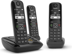 Gigaset AS690A - DECT-telefoon - 3 handsets - Zwart (3 stuks)