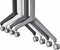 Universele klaptafel Hyper breed 180CM diep 80CM bladkleur Antraciet eiken framekleur Wit (RAL9010)