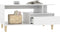 vidaXL - Salontafel - 90x49x45 - cm - bewerkt - hout - wit