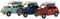 Decoratieve figuren Home ESPRIT Blauw Rood Multicolour Hemelsblauw 11 x 5 x 5,5 cm (3 Stuks)