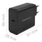 Qoltec 52379 Super Fast PD Charger | 1xUSB-C | 65W | 5-20V | 3-3.25A | Black