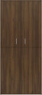 vidaXL - Schoenenkast - 80x39x178 - cm - bewerkt - hout - bruin - eikenkleur