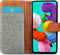 iMoshion Hoesje Geschikt voor Samsung Galaxy A51 Hoesje Met Pasjeshouder - iMoshion Luxe Canvas Bookcase - Grijs