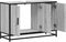 vidaXL - Wastafelkast - 90x33x60 - cm - bewerkt - hout - grijs - sonoma - eikenkleurig