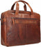 Leren Laptoptas - Colorado - Brandy Cognac