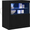 vidaXL - LED Dressoir - RGB Verlichting - Zwart - 60,5 x 37 x 67 cm
