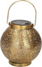 Anna's collection Solar lantaarn - goud - metaal - 14 x 16 cm