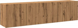 vidaXL - Tv-meubels - 2 - st - wandgemonteerd - 80x30x41cm - artisanaal - eikenkleur