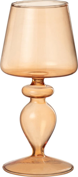 J-Line kaarshouder - glas - lichtoranje - small