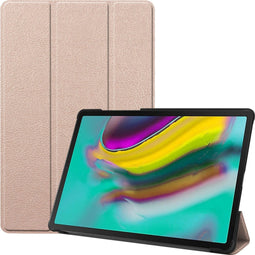 imoshion Tablet Hoes Geschikt voor Samsung Galaxy Tab S5e - imoshion Trifold Bookcase - Goud /Goud