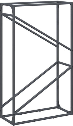 vidaXL - Brandhoutrek - 60x25x100 - cm - koudgewalst - staal - antracietkleurig