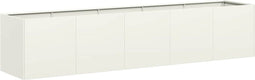 vidaXL - Plantenbak - 200x40x40 - cm - koudgewalst - staal - wit