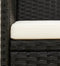vidaXL - Tuinbank - 3-zits - met - kussen - poly - rattan - zwart