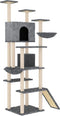 vidaXL - Kattenmeubel - met - sisal - krabpalen - 191 - cm - donkergrijs