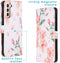 iMoshion Hoesje Geschikt voor Samsung Galaxy S21 Plus Hoesje Met Pasjeshouder - iMoshion Design Softcase Bookcase - Meerkleurig / Blossom Watercolor