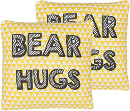 RADZKOT - Sierkussen set van 2 - Geel - 40 x 40 cm - Katoen