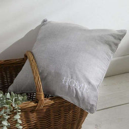 Kussen - VANDAAG - CHARME - Chambray x Petite broderie Capucine - 40 x 40 cm