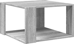 vidaXL - Salontafel - 51,5x51,5x30 - cm - bewerkt - hout - grijs - sonoma - eikenkleur