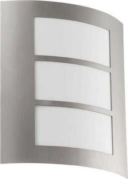 EGLO City - Wandlamp Buiten - E27 - IP44 - RVS/Wit (1 stuk)