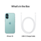 Apple iPhone 16 - Blauwgroen - 128 GB - Fysieke simkaart + eSIM