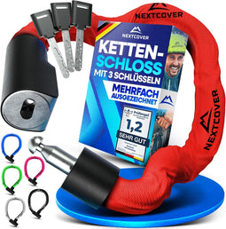 NEXTCOVER® Fietsslot LockOne met sleutel - hoge veiligheid - robuust & duurzaam - 3 sleutels