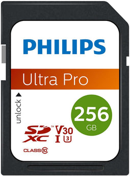 Philips FM25SD65B - SDXC Geheugenkaart 256GB - Class 10 UHS-I U3 V30 - 100 MB/s Leessnelheid
