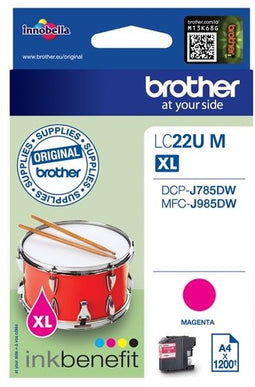 Brother LC-22UM - Inktcartridge - 1.200 Paginas ISO/IEC 24711 - Magenta