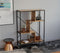 Boekenkast wandkast Stoer - open vakkenkast - industrieel - metaal hout - 115 cm hoog