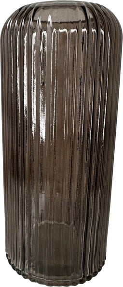 Vaasje Glas Smal Taupe Bruin Grijs