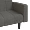vidaXL - Slaapbank - 2-zits - met - 2 - kussens - stof - donkergrijs