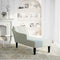 vidaXL - Chaise - longue - met - rechterarmleuning - fluweel - lichtgrijs