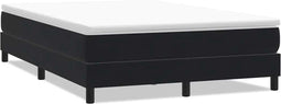 vidaXL - Boxspring - zonder - matras - fluweel - zwart - 140x210 - cm