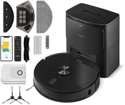 Sencor SRV 9185BK - Robotstofzuiger - Automatische stofafvoer en LiDAR-navigatie - Zwart