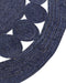KOYUNLU - Laagpolig vloerkleed - Donkerblauw - ø 120 cm - Jute