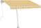 vidaXL - Luifel - vrijstaand - automatisch - 300x250 - cm - geel - en - wit
